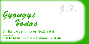 gyongyi hodos business card
